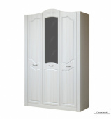 Ева-10 Шкаф 3-х дверн. для платья и белья с зеркалом (1434*2304*583) МДФ АСМ 